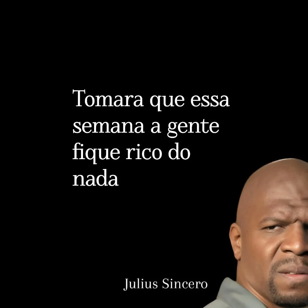 Meme de um homem careca com expressão desconfiada e a frase ficar rico do nada essa semana