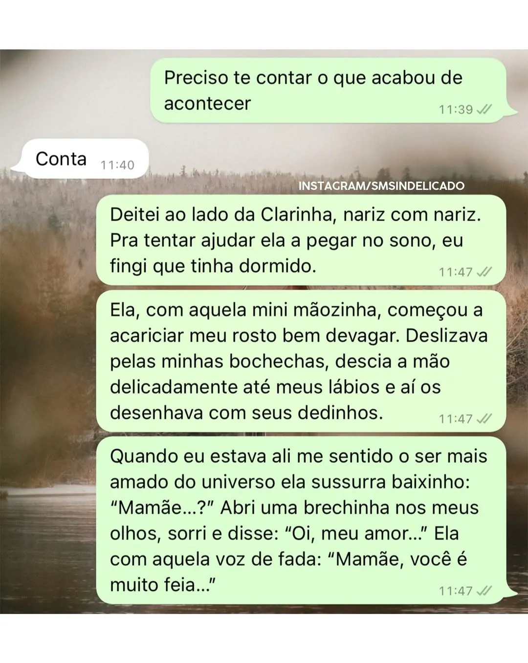 Meme de filha chamando a mãe de feia após fazer carinho em seu rosto enquanto ela fingia dormir