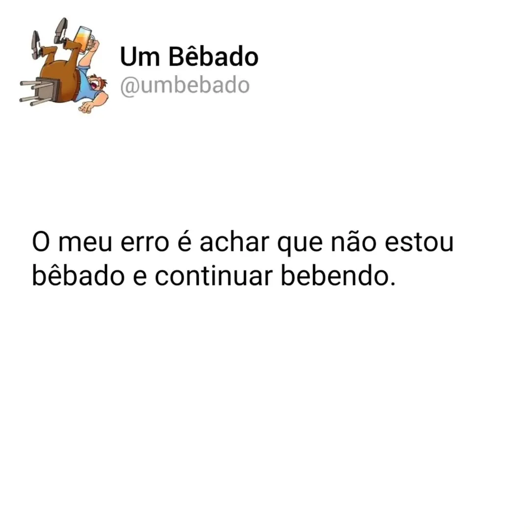 Meme de pessoa caindo com uma cadeira enquanto diz que não está bêbada e continua bebendo
