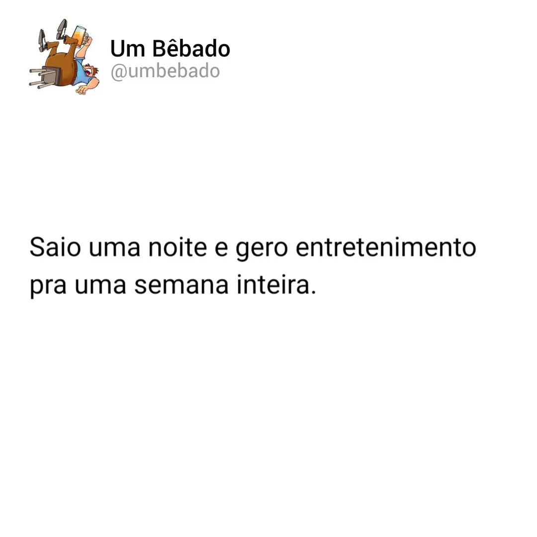 Meme de sair uma noite e ficar sem entretenimento, com texto sobre gerar assunto para a semana.